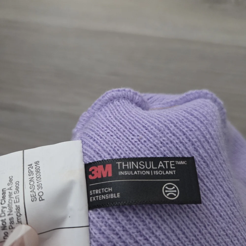 Carhartt Men’s Knit Insulated Cuffed Beanie One Size Lavender Spellout &‎ Logo
